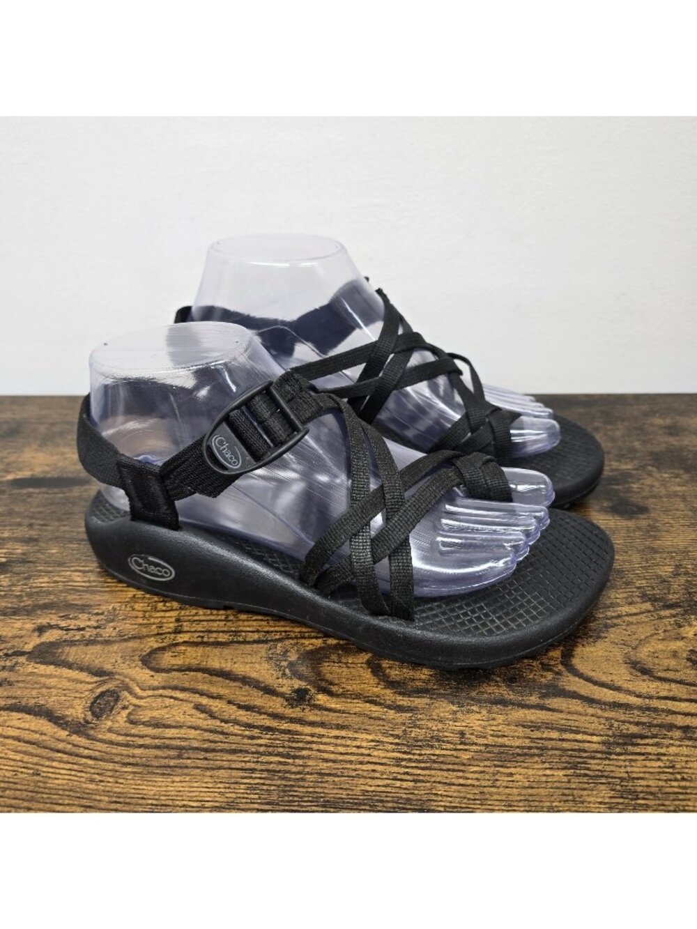 Chaco Zx2 Sport Sandals Womens Size 8 Hiking Adjustable Strap Solid Black